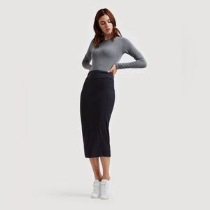Kit and Ace Black Midi Skirt 4